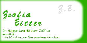 zsofia bitter business card