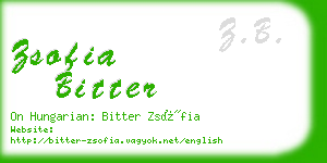 zsofia bitter business card